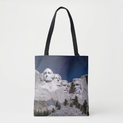 Mount Rushmore Timelapse Sky Tote Bag