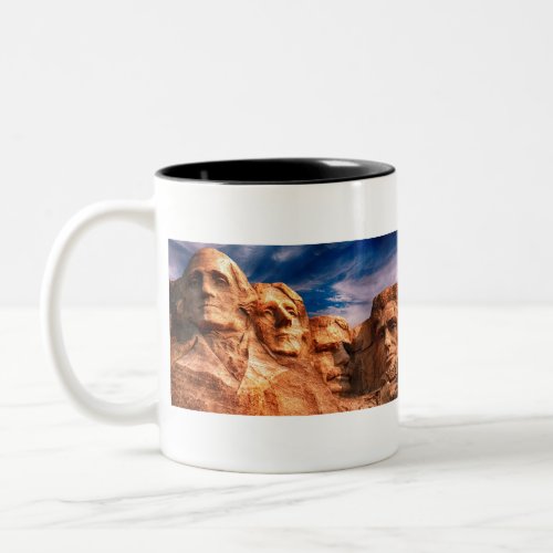 Mount Rushmore Two_Tone Coffee Mug