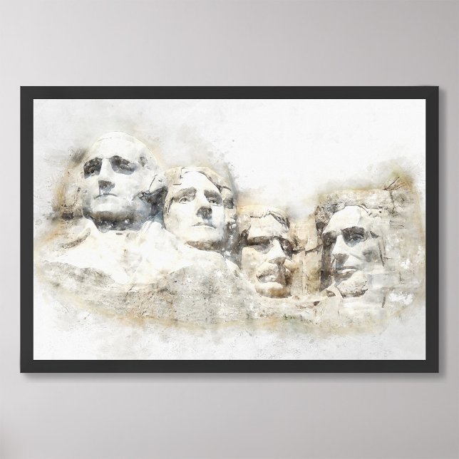Mount Rushmore watercolor Photo Print (Creator Uploaded)