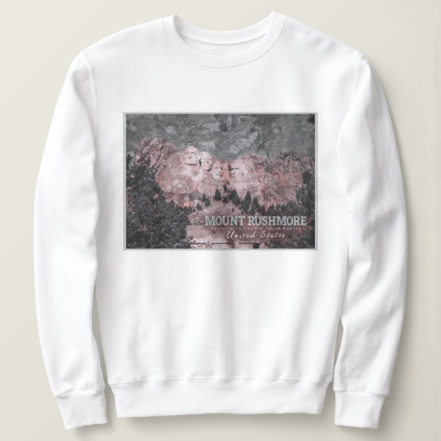MOUNT RUSHMORE WATERCOLOR - SOUTH DAKOTA US SWEATSHIRT (Design Front)