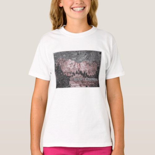 MOUNT RUSHMORE WATERCOLOR _ SOUTH DAKOTA US T_Shirt
