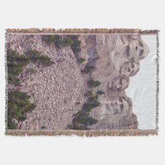 Mount Rushmore's Four Throw Blanket