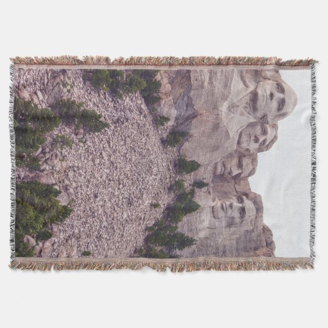 Mount Rushmore's Four Throw Blanket (Front)
