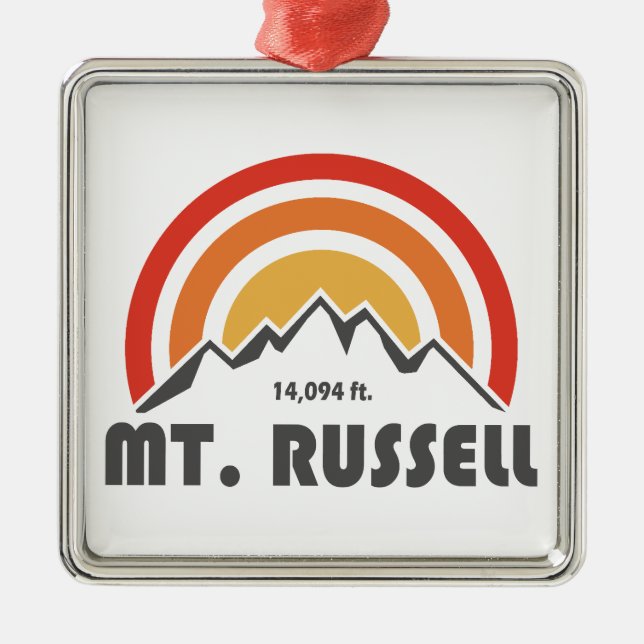 Mount Russell California Metal Ornament (Front)