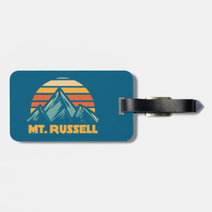 Mount Russell California Retro Turquoise Luggage Tag
