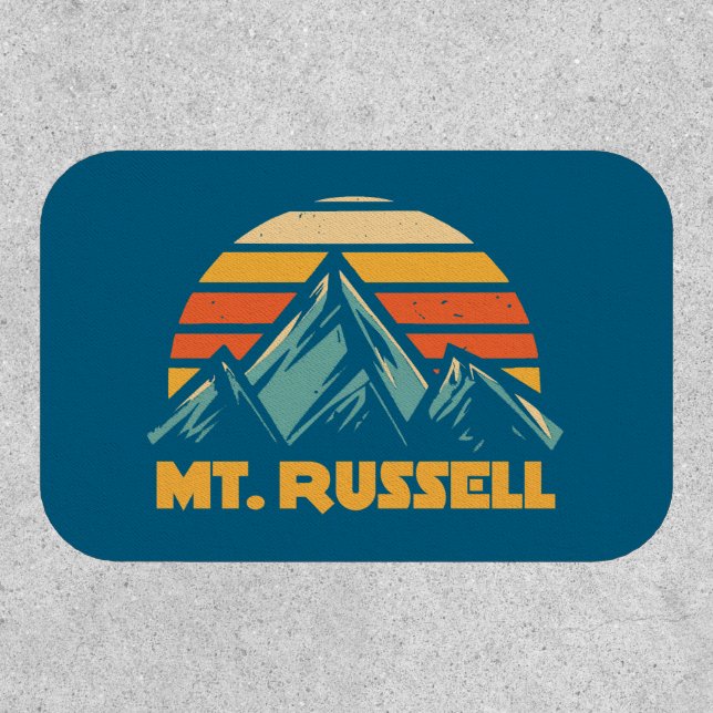 Mount Russell California Retro Turquoise Patch (Front)