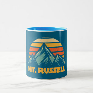 Mount Russell California Retro Turquoise Two-Tone Coffee Mug