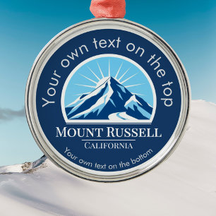 Mount Russell California Sierra Nevada medal Metal Ornament