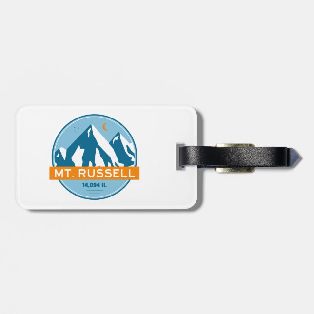 Mount Russell California Stars Moon Luggage Tag (Back Horizontal)