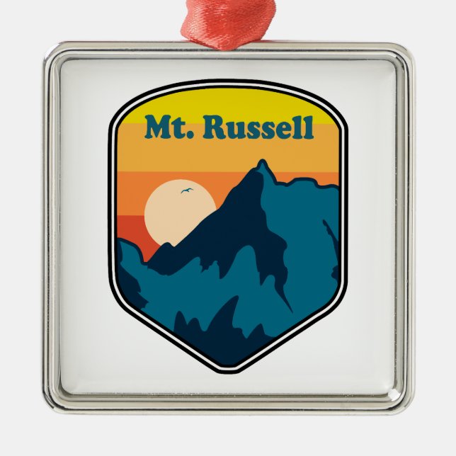 Mount Russell California Sunrise Metal Ornament (Front)