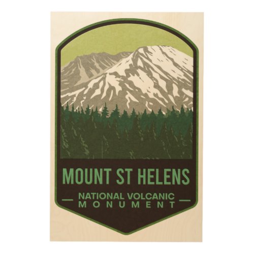 Mount Saint Helens National Volcanic Monument Wood Wall Art