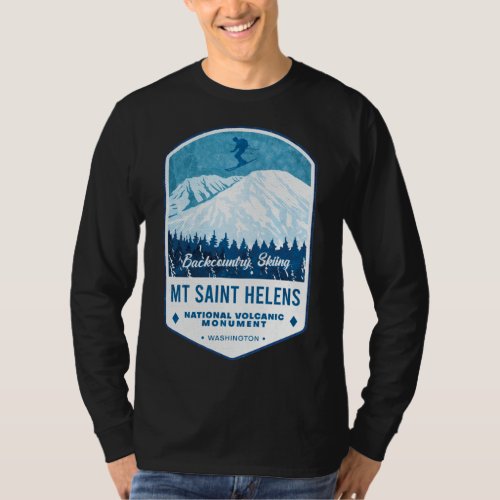 Mount Saint Helens Ski Badge T_Shirt