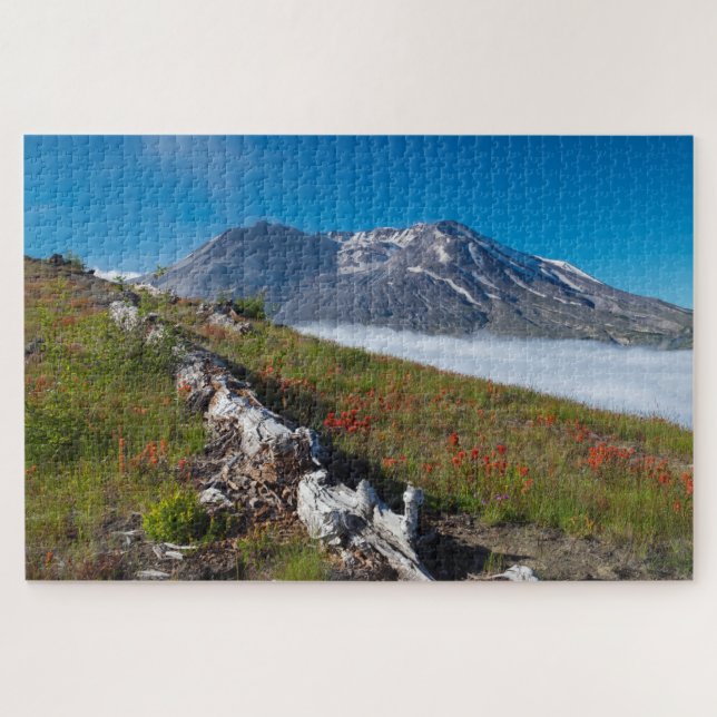 Mount Saint Helens Spring Flowers Jigsaw Puzzle (Horizontal)