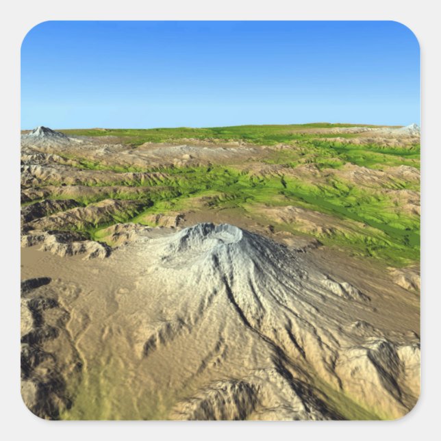 Mount Saint Helens Square Sticker (Front)