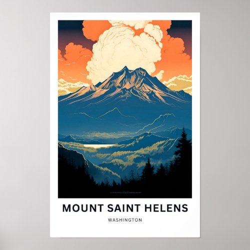 Mount Saint Helens Washington Travel Print