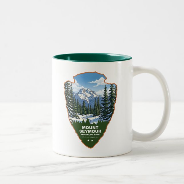 Mount Seymour Provincial Park Arrowhead Two-Tone Coffee Mug (Right)