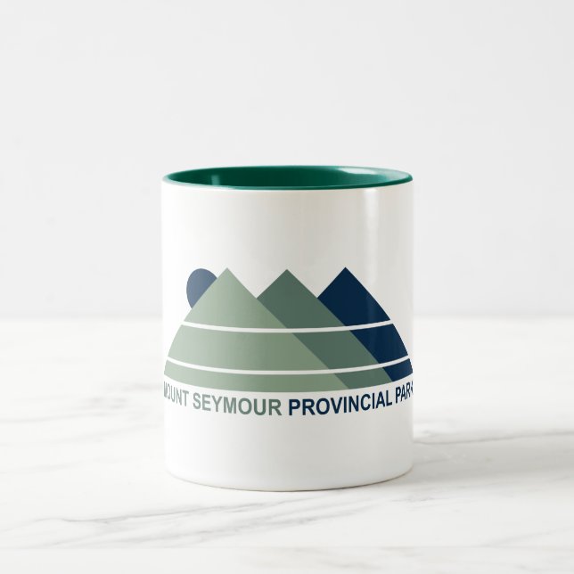 Mount Seymour Provincial Park Mountain Sun Two-Tone Coffee Mug (Center)