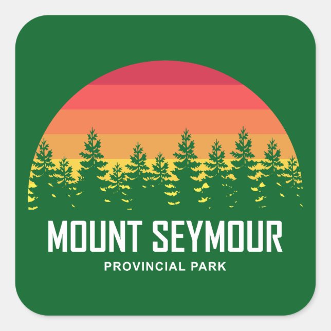 Mount Seymour Provincial Park Square Sticker (Front)