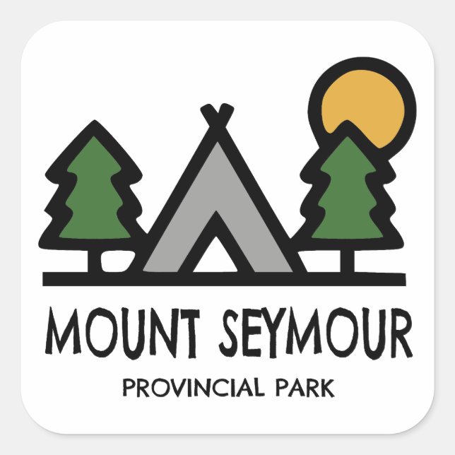 Mount Seymour Provincial Park Square Sticker (Front)