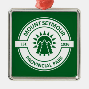 Mount Seymour Provincial Park Sun Trees Metal Ornament