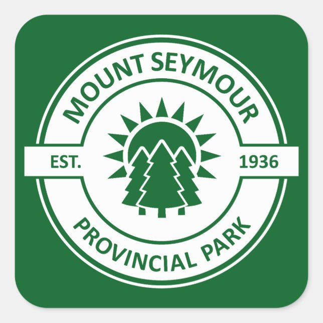 Mount Seymour Provincial Park Sun Trees Square Sticker (Front)
