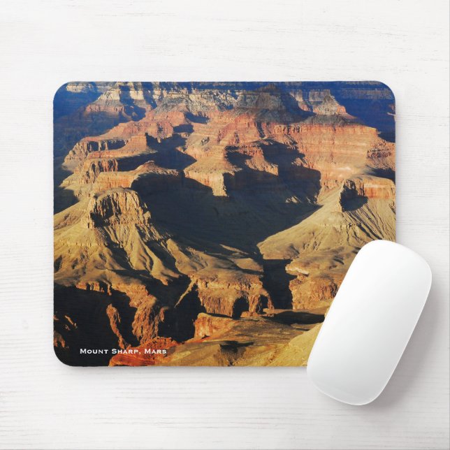 Mount Sharp on Planet Mars Photo Mouse Pad (With Mouse)