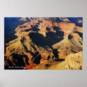 Mount Sharp on Planet Mars Photo Poster