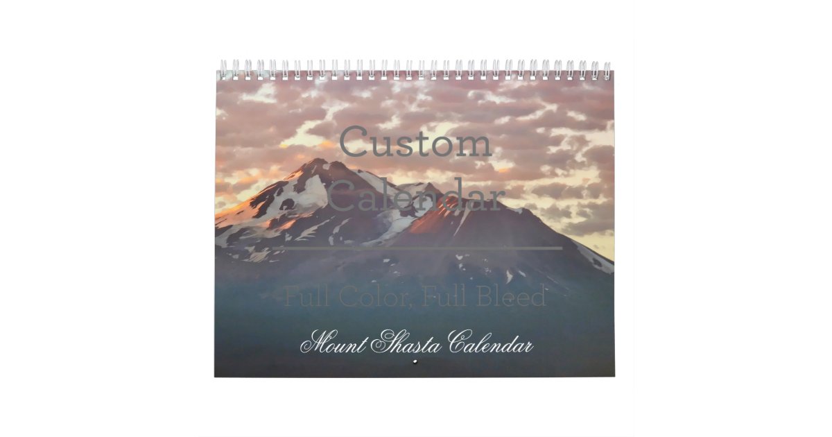 MOUNT SHASTA CALENDAR Zazzle