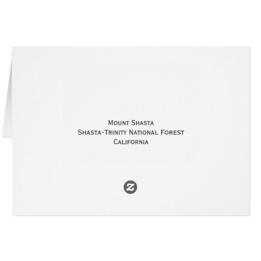 Mount Shasta California (Back Horizontal)