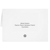 Mount Shasta California Cards (Back Horizontal)