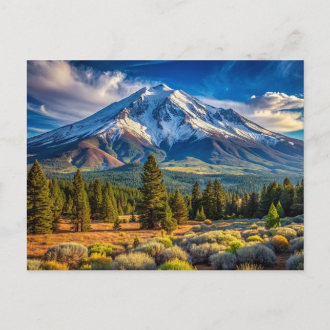 Mount Shasta California Nature Postcard (Front)