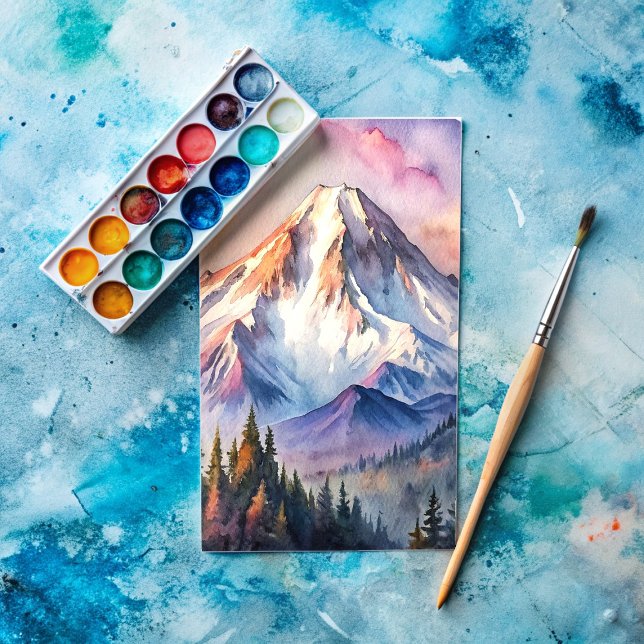 Mount Shasta California Painting Postcard (Creator Uploaded)