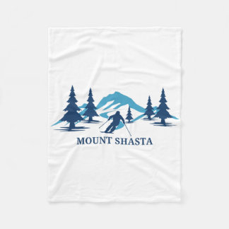 Mount Shasta California Ski Resort Skiing Skier _1 Fleece Blanket
