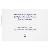 Mount Shasta Cards (Back Horizontal)