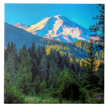 Mount Shasta Ceramic Tile by CNelson01 at Zazzle