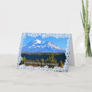 Mount Shasta Christmas Card by CNelson01 at Zazzle