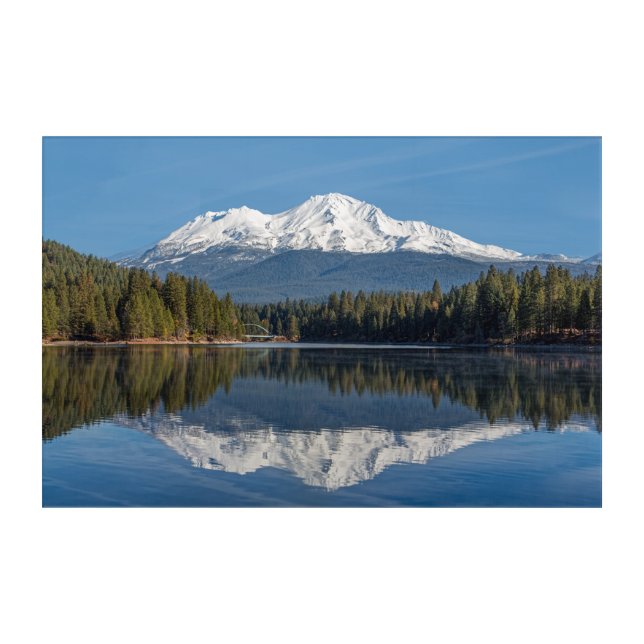 MOUNT SHASTA FROM LAKE SISKIYOU ACRYLIC PRINT (Front)