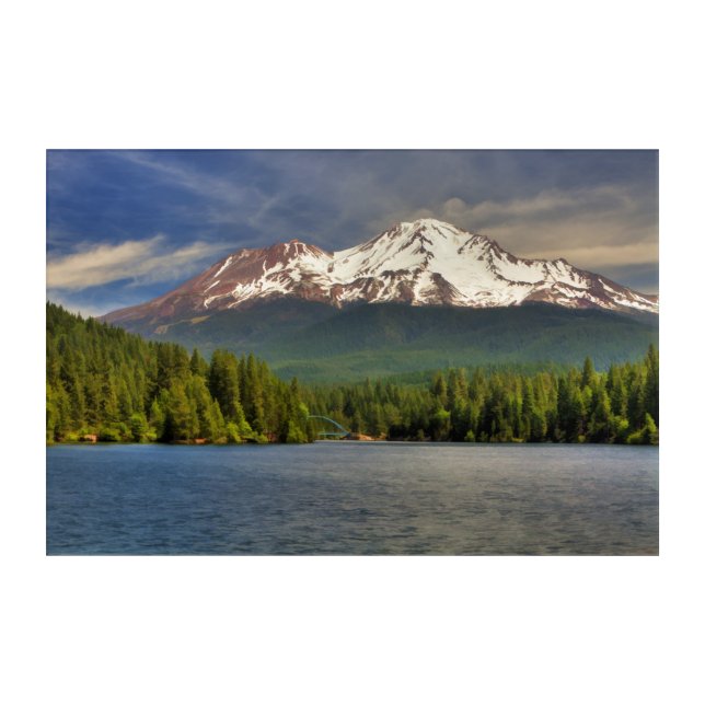 MOUNT SHASTA FROM LAKE SISKIYOU ACRYLIC PRINT (Front)