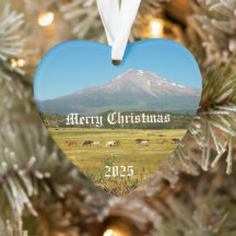 Mount Shasta Horse Herd Acrylic Ornament