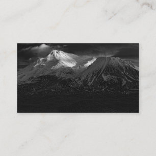 MOUNT SHASTA IN BLACK AND WHITE BUSINESS CARD