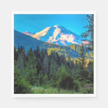 Mount Shasta Napkins by CNelson01 at Zazzle