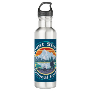 Mount Shasta National Forest Bigfoot Stainless Steel Water Bottle