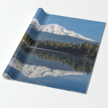 Mount Shasta Reflected Wrapping Paper by CNelson01 at Zazzle