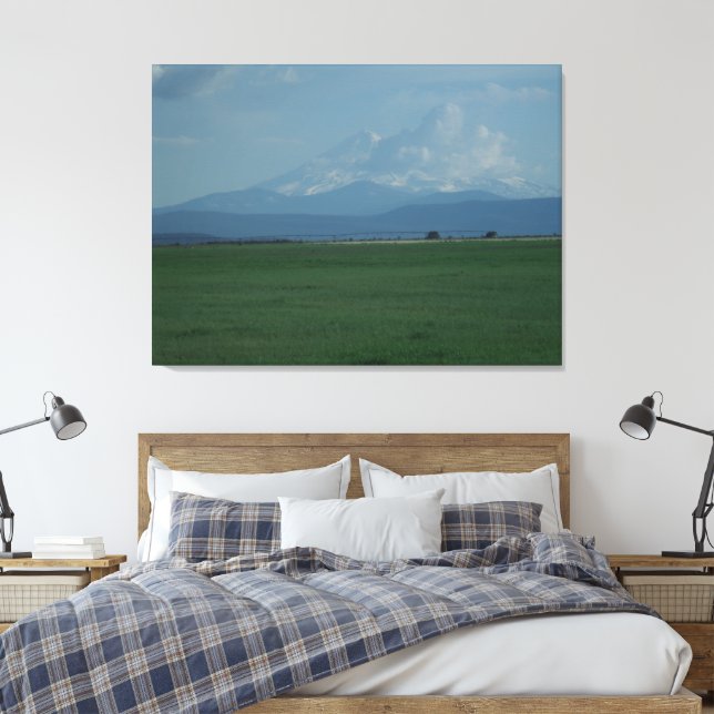 Mount Shasta Runaway Bride 2 Canvas Print (Insitu(Bedroom))