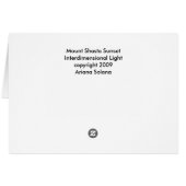 Mount Shasta Sunset Cards (Back Horizontal)
