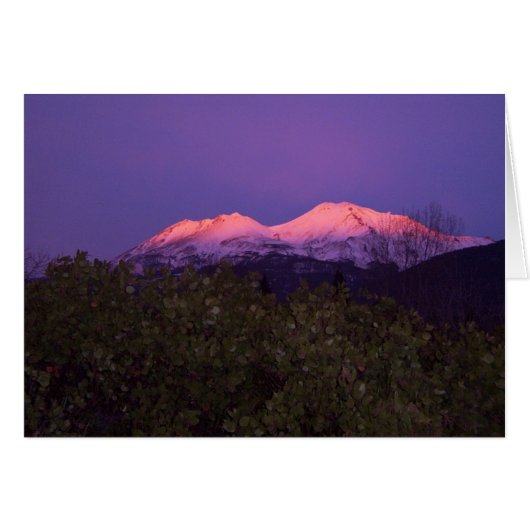 Mount Shasta Sunset Cards (Front Horizontal)