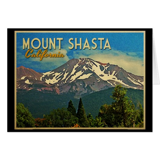 Mount Shasta Vintage Cards (Front Horizontal)