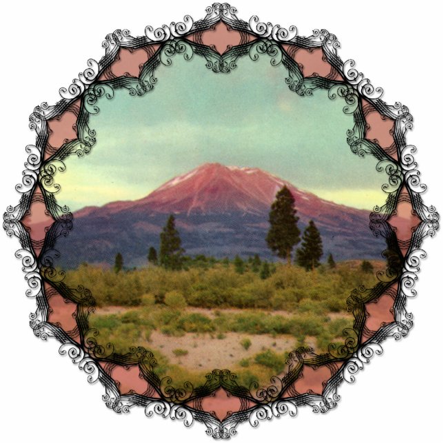 Mount Shasta Vintage Ornament (Front)