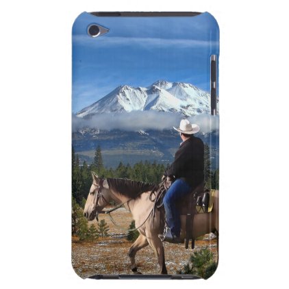 MOUNT SHASTA WITH HORSE AND RIDER BARELY THERE iPod CASE