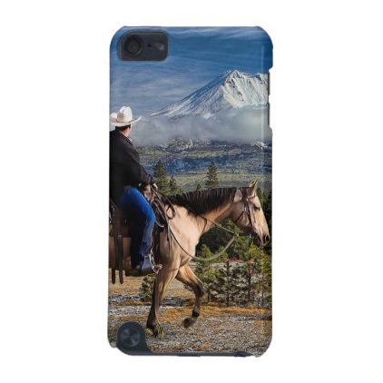 MOUNT SHASTA WITH HORSE AND RIDER iPod TOUCH (5TH GENERATION) CASE